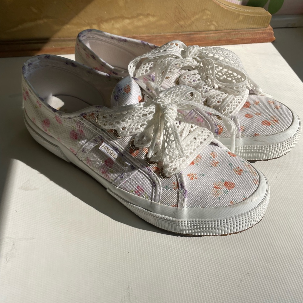 Loveshackfancy x superga low top sneakers
